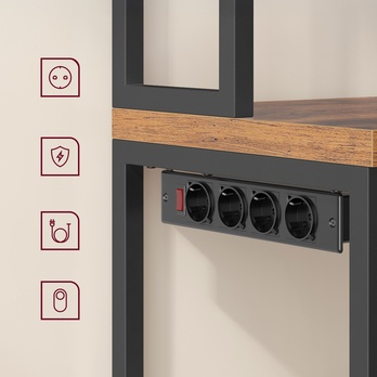 Regál BAKER 1 hnědá/černá 2