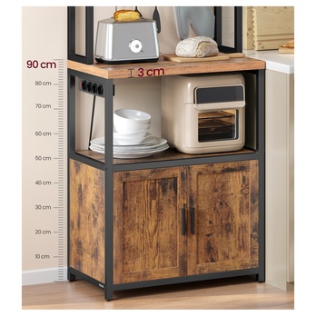 Regál BAKER 1 hnědá/černá 3