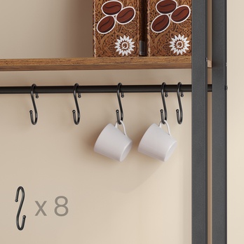 Regál BAKER 1 hnědá/černá 4