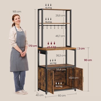 Regál BAKER 1 hnědá/černá 6