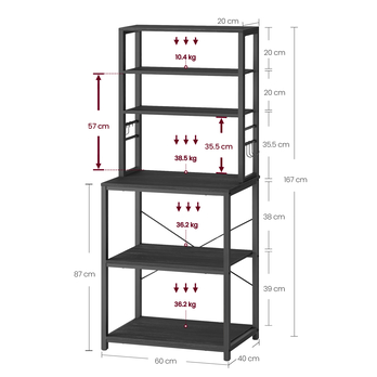 Regál BAKER 2 černá 5