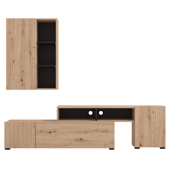 Obývací stěna  BALOS dub artisan/černá 4