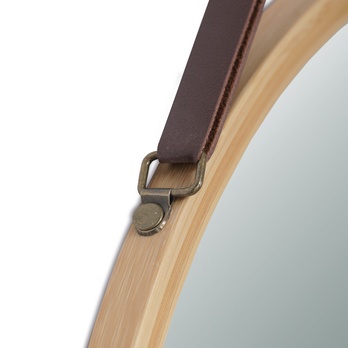Zrcadlo BAMBUS 45 přírodní/hnědá, průměr 45 cm 5
