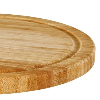 Krájecí prkénko s drážkou  BAMBUS Ø 26 cm, přírodní 2