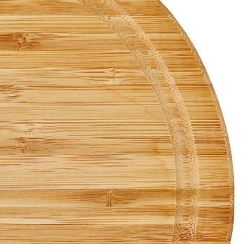 Krájecí prkénko s drážkou  BAMBUS Ø 26 cm, přírodní 3