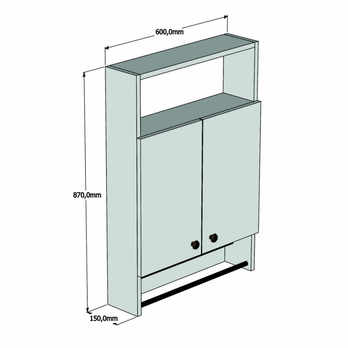 Závěsná skříňka BANYO bílá 2