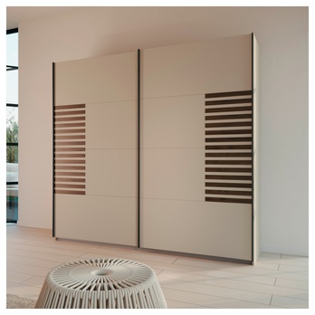 Šatní skříň BAREA champagne/dub atlantic tmavý, šířka 226 cm 1