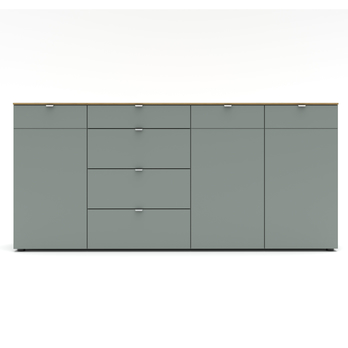 Komoda BARI 3 rákosově zelená/dub artisan 3