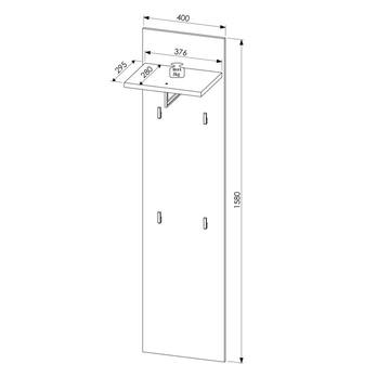 Předsíňový panel BARI 41 dub artisan 3