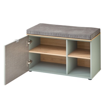 Botníková lavice BARI 60 rákosově zelená/dub artisan 2