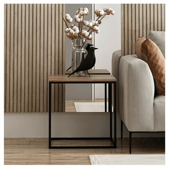 Přístavný stolek BASAK ořech/černá 1