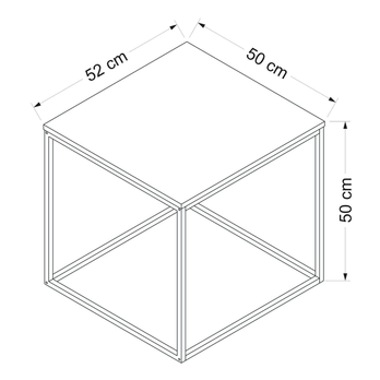 Přístavný stolek BASAK ořech/černá 3