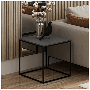 Přístavný stolek BASAK antracitová/černá 1