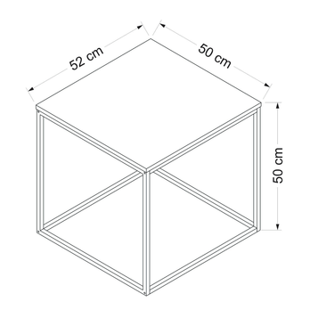 Přístavný stolek BASAK bílá 2
