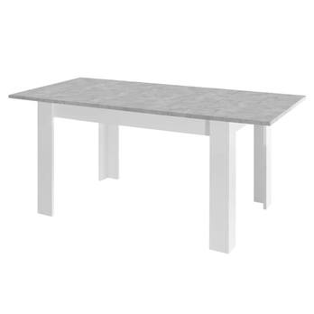 Jídelní stůl  BASIC 3 bílá lesk/beton 2