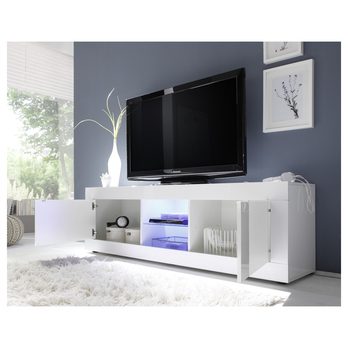 TV komoda  BASIC 6 bílá lesklá 1