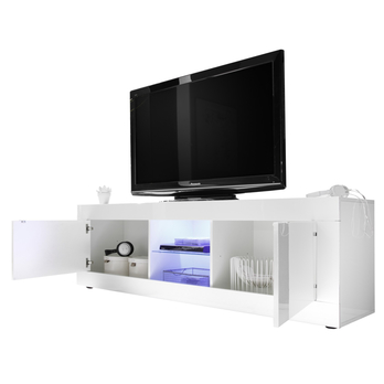 TV komoda  BASIC 6 bílá lesklá 2