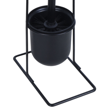 Držák na toaletní papír a WC štětku BASIC 7926 pochromovaná ocel, černá 1