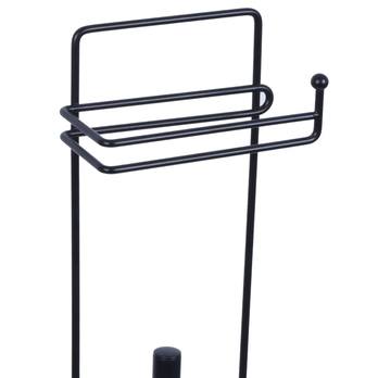 Držák na toaletní papír a WC štětku BASIC 7926 pochromovaná ocel, černá 2