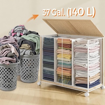 Koš na prádlo BASKET 3 přírodní 3