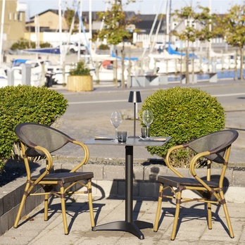 Bistro stůl BASTRU II šedá/černá 1