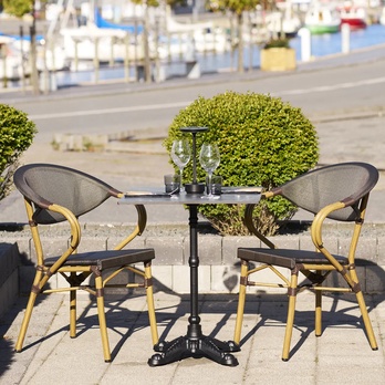 Bistro stůl BASTRU IV šedá/černá 1