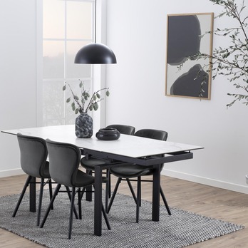 Jídelní židle BATILDA-A1 tmavě šedá/matná černá 1