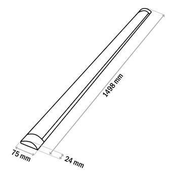 Podlinkové LED svítidlo BATTEN bílá, šířka 150 cm 3