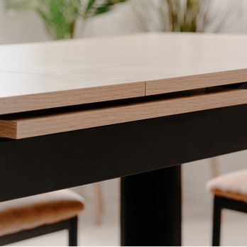 Jídelní stůl BAUCIS 90A dub artisan/černá, šířka 125 cm 9