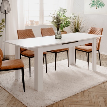 Jídelní stůl BAUCIS 90A bílá, šířka 160 cm 1