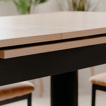 Jídelní stůl BAUCIS 90A dub artisan/černá, šířka 160 cm 11