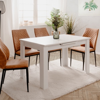 Jídelní stůl BAUCIS 90A bílá, šířka 125 cm 1