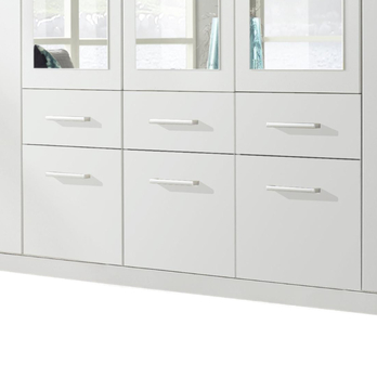 Šatní skříň BAYLEE alpská bílá, 5 dveří, 3 zrcadla 3