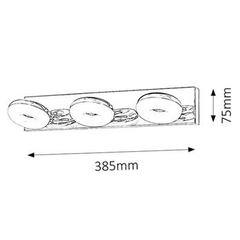 Koupelnové nástěnné LED svítidlo BEATA 3 chrom/bílá 4