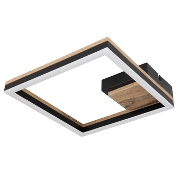 Stropní LED svítidlo BEATRIX 3 černá/světlé dřevo 1