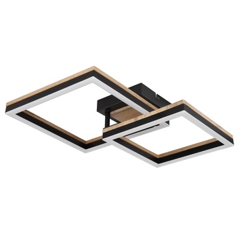 Stropní LED svítidlo BEATRIX 4 černá/světlé dřevo 1