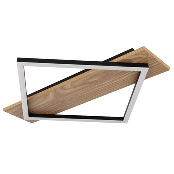 Stropní LED svítidlo BEATRIX 6 černá/světlé dřevo 2