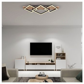 Stropní LED svítidlo BEATRIX 8 černá/světlé dřevo 1