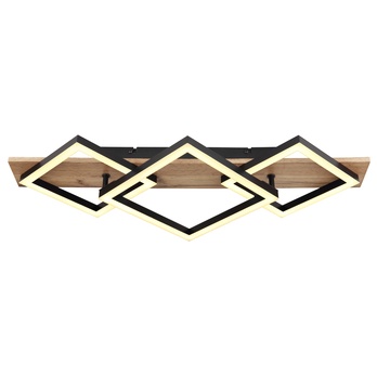 Stropní LED svítidlo BEATRIX 8 černá/světlé dřevo 3