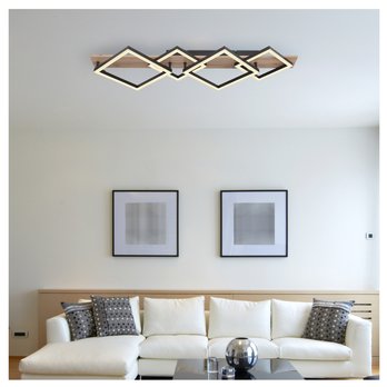 Stropní LED svítidlo BEATRIX 9 černá/světlé dřevo 1