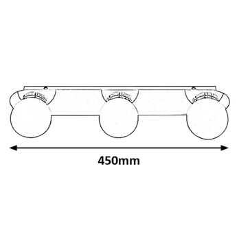 Koupelnové svítidlo BECCA 3 chrom/bílá 5