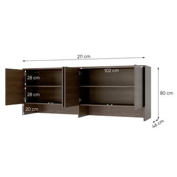 Policový nástavec k posteli BED CONCEPT 120H dub dunin 8