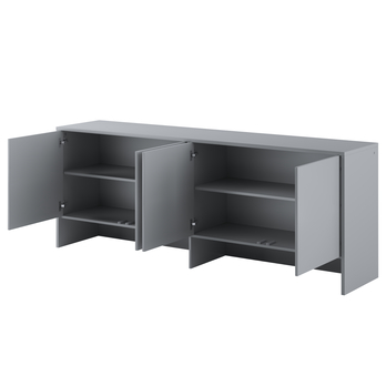 Policový nástavec k posteli BED CONCEPT 120H šedá, 120x200 cm 1