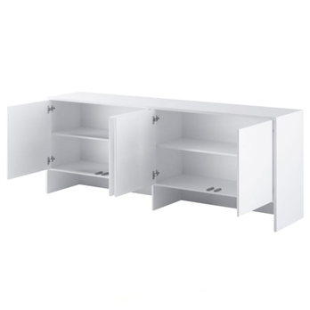Policový nástavec k posteli BED CONCEPT 120H bílá/vysoký lesk, 120x200 cm 1