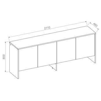 Policový nástavec k posteli BED CONCEPT 120H šedá, 120x200 cm 2