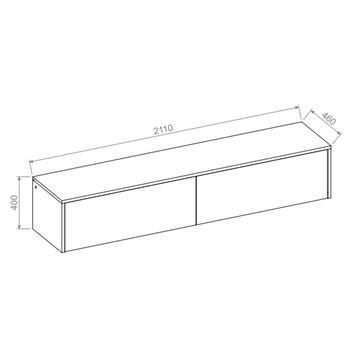 Policový nástavec k posteli BED CONCEPT 160H šedá, 160x200 cm 2