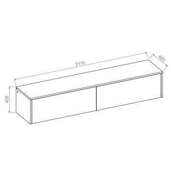 Policový nástavec k posteli BED CONCEPT 160H bílá/vysoký lesk, 160x200 cm 1