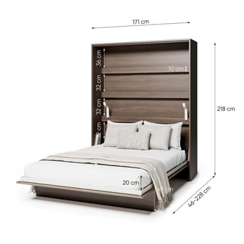 Sklápěcí postel BED CONCEPT 1 dub dunin, 160x200 cm 8