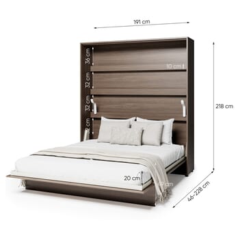 Sklápěcí postel BED CONCEPT 1 dub dunin, 180x200 cm 8