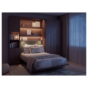Jednolůžková sklápěcí postel BED CONCEPT 1 dub dunin, 120x200 cm 6